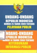 Undang- Undang Rrpublik Indonesia Nomor 25 Tahum 2009 Tentang Pelayanan Publik